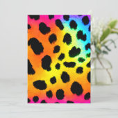 Kleurrijke Regenboogjachtluipaard Naadloos Patroon Feestdagenkaart (Staand voorkant)