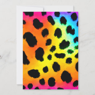 Kleurrijke Regenboogjachtluipaard Naadloos Patroon Feestdagenkaart