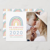 Kleurrijke regenboogkerst dat we hebben overleefd (Voorkant / Achterkant)