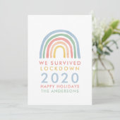Kleurrijke regenboogkerst dat we hebben overleefd (Staand voorkant)