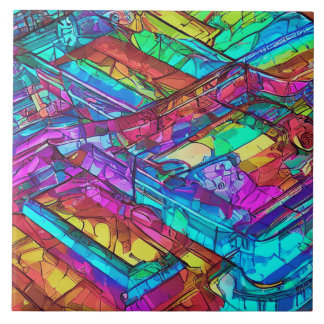 Kleurrijke regenboogkleuren tegeltje