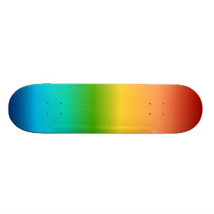 Kleurrijke regenboogkleurengradiënt skateboard