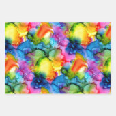 Kleurrijke regenboogkleurige Abstracte tinteloog Inpakpapier Vel (Voorkant 3)