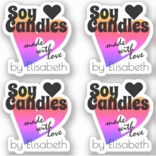 Kleurrijke regenboogkunst gemaakt met liefdeszekaa sticker