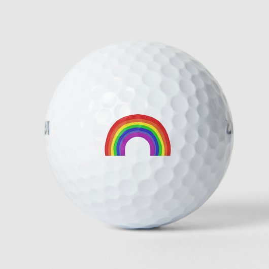 Kleurrijke regenboogkunst golfballen (Voorkant)