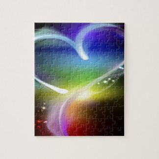 Kleurrijke regenboogkunst legpuzzel