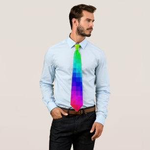 Kleurrijke regenboogmozaïek, Necktie Stropdas