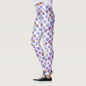 Kleurrijke regenboogpictogrammen leggings (Links)