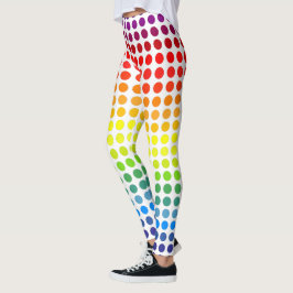 Kleurrijke regenboogpolikletjes op wit of kleur leggings