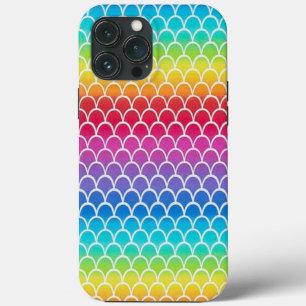 Kleurrijke regenboogschalen iPhone 13 pro max hoesje