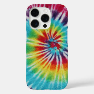 Kleurrijke regenboogspiraal Tie Dye iPhone 16 Pro Hoesje