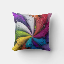 Kleurrijke regenboogsplash kussen