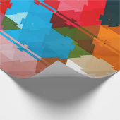 Kleurrijke regenboogstam cadeaupapier (Hoek)