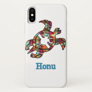 Kleurrijke regenboogstam Hawaiian Zee Turtle iPhone X Hoesje