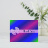 Kleurrijke regenboogstrepen Bedankkaart Briefkaart (Staand voorkant)