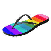 Kleurrijke regenboogstrepen teenslippers (Schuin)