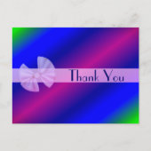 Kleurrijke regenboogstripes Dank u Briefkaart (Voorkant)