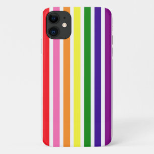 Kleurrijke regenboogstripes Gay Pride iPhone 11 Hoesje