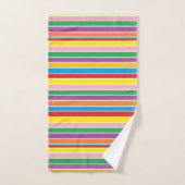 Kleurrijke regenboogstrips bad handdoek (Handdoek)