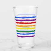 Kleurrijke regenboogstrips glas (Achterkant)