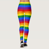 Kleurrijke regenboogstrips Leggings (Achterkant)