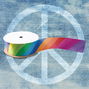 Kleurrijke regenboogstrips lint