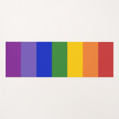 Kleurrijke regenboogstrips yogamat (Voorkant (horizontaal))