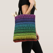 Kleurrijke regenboogversiering tote bag (Dichtbij)