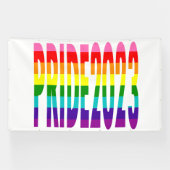 Kleurrijke regenboogvlag 2023 spandoek (Horizontaal)