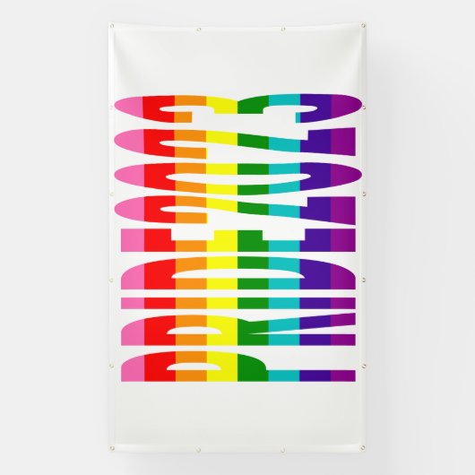 Kleurrijke regenboogvlag 2023 spandoek (Verticaal)