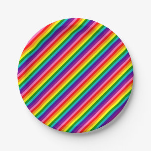 Kleurrijke regenboogvlag Patroon LGBT Bright Papieren Bordje