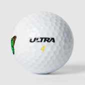 Kleurrijke regenboogvlinders golfballen (Logo)