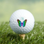 Kleurrijke regenboogvlinders golfballen (Insitu Shirt)