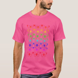 Kleurrijke regenboogvlinders Moths Macrolepidopter T-shirt