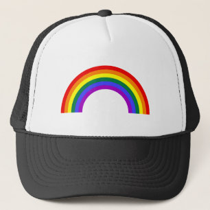 Kleurrijke regenboogvorm trucker pet