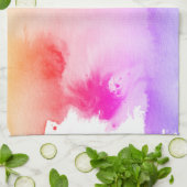 Kleurrijke regenboogWaterverf Splotter Abstracte k Theedoek (Gevouwen)