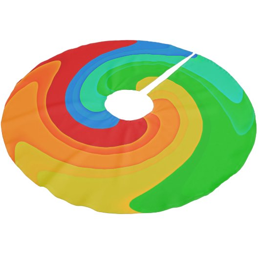 Kleurrijke Regenboogwervel Abstracte Boomrok Kerstboom Rok (Gekanteld)