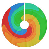 Kleurrijke Regenboogwervel Abstracte Boomrok Kerstboom Rok (Voorkant)