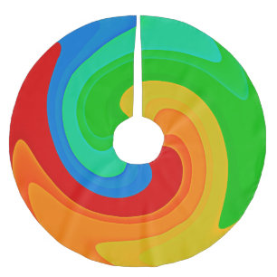 Kleurrijke Regenboogwervel Abstracte Boomrok Kerstboom Rok