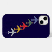 kleurrijke reisvliegtuigen Case-Mate iPhone case (Achterkant (horizontaal))