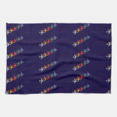 kleurrijke reisvliegtuigen theedoek (Horizontaal)