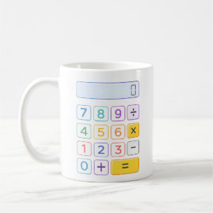 Kleurrijke Rekenmachine Wiskunde Ontwerp voor Kind Koffiemok
