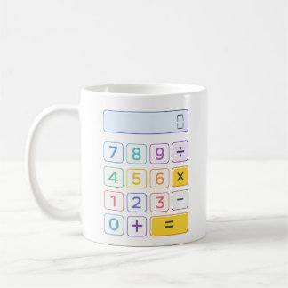 Kleurrijke Rekenmachine Wiskunde Ontwerp voor Kind Koffiemok