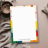 Kleurrijke Retro Abstracte Kerst Landschap Notitiekaartje