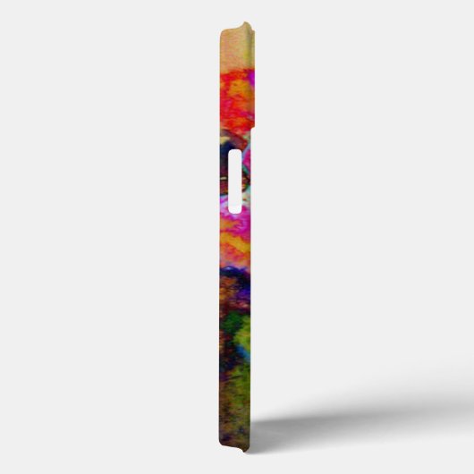 Kleurrijke retro abstracte Poppy Waterverf Case-Mate iPhone Case (Achterkant / Rechts)