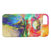 Kleurrijke retro Abstracte Poppy waterverf Case-Mate iPhone Case (Achterkant (Horizontaal))