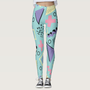 Kleurrijke retro Abstracte vormen Leggings