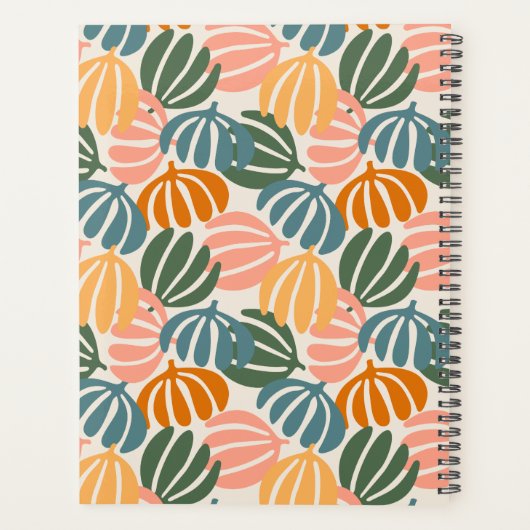 KLEURRIJKE RETRO BLADEREN GROOVY BOTANICAL PLANNER (Achterkant)