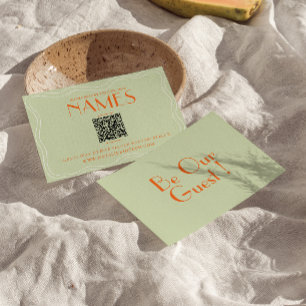 Kleurrijke Retro Bold Unieke  QR Code Wedding RSVP Kaartje
