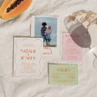 Kleurrijke Retro Bright Fun Schattigee bruiloft